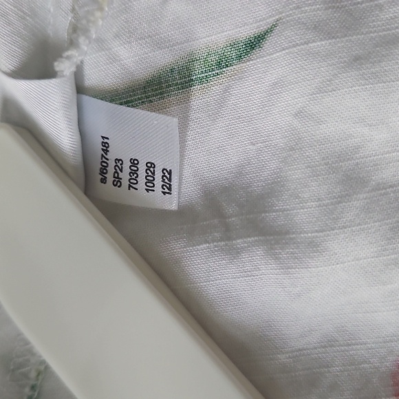 LOFT Pink and Green Flutter Sleeve V-Neck Mini Dress - Picture 5 of 8